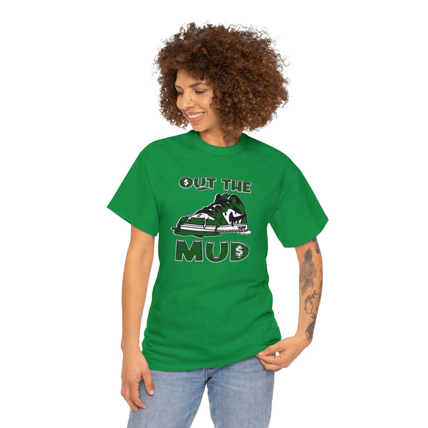 OUT THE MUD MONEY GREEN Heavy Cotton Tee