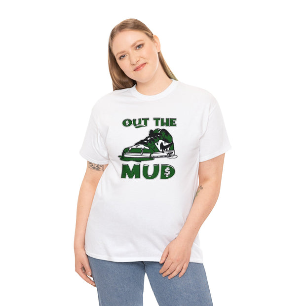 OUT THE MUD MONEY GREEN Heavy Cotton Tee