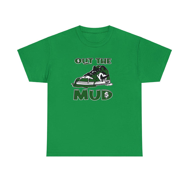 OUT THE MUD MONEY GREEN Heavy Cotton Tee