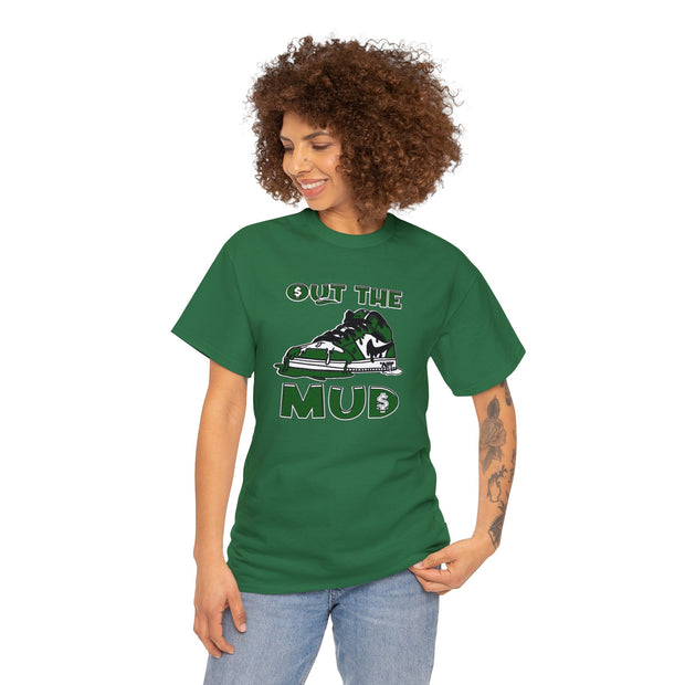 OUT THE MUD MONEY GREEN Heavy Cotton Tee