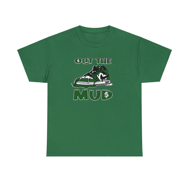 OUT THE MUD MONEY GREEN Heavy Cotton Tee